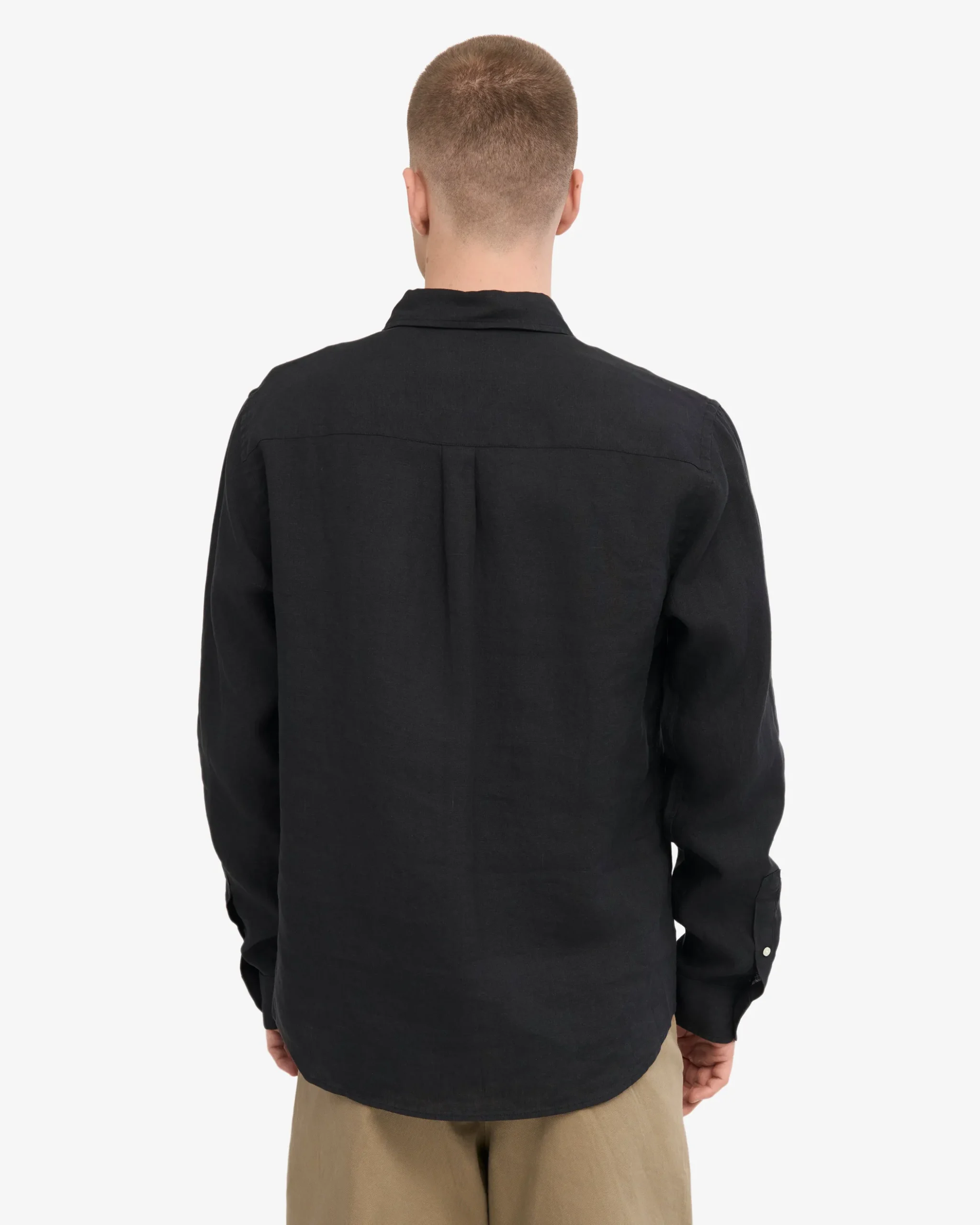 Linen Shirt - Deep Black