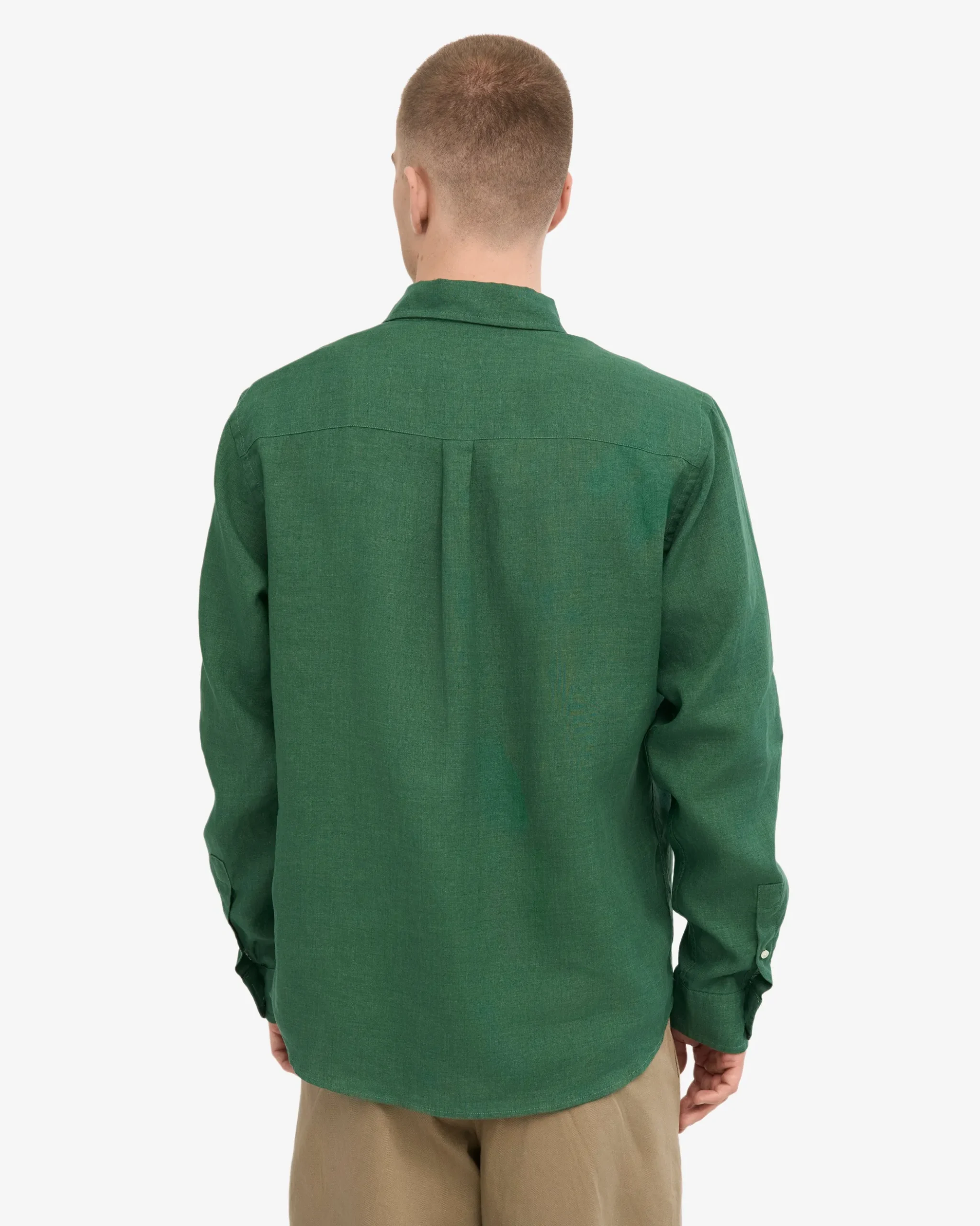 Linen Shirt - Emerald Green