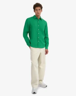 Linen Shirt - Kelly Green