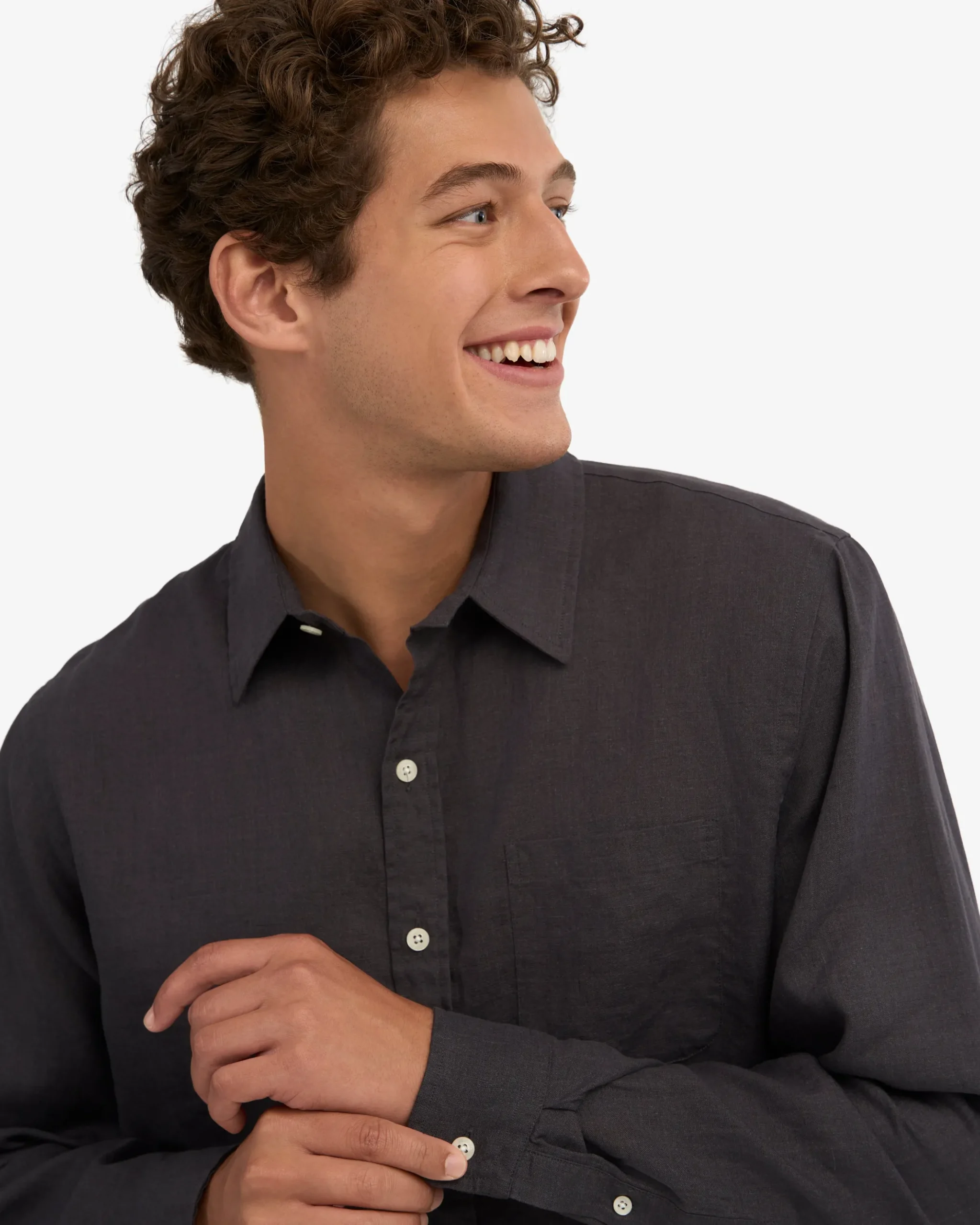 Linen Shirt - Lava Grey