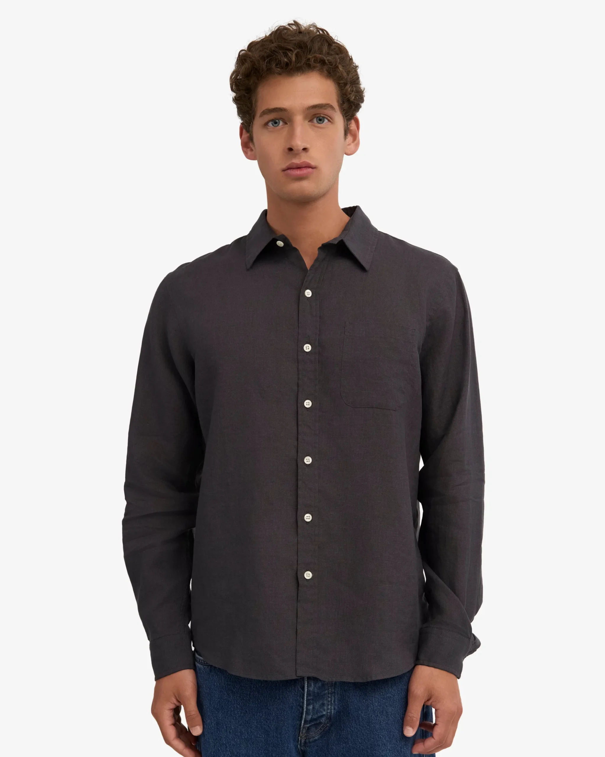 Linen Shirt - Lava Grey