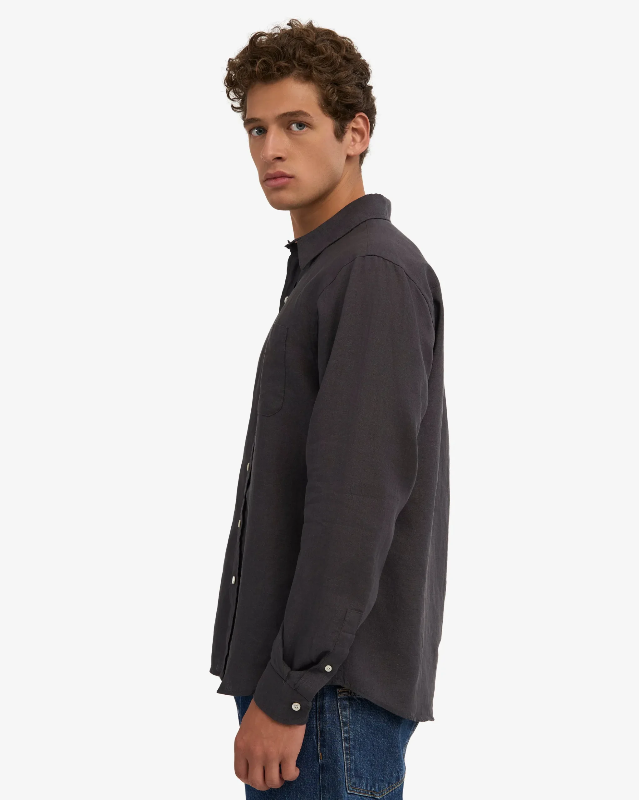 Linen Shirt - Lava Grey