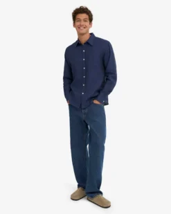 Linen Shirt - Marine Blue
