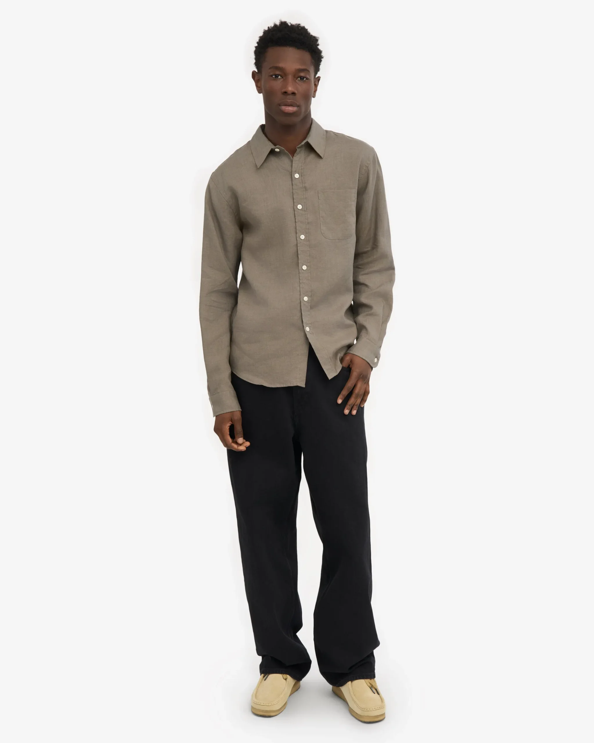 Linen Shirt - Navy Blue