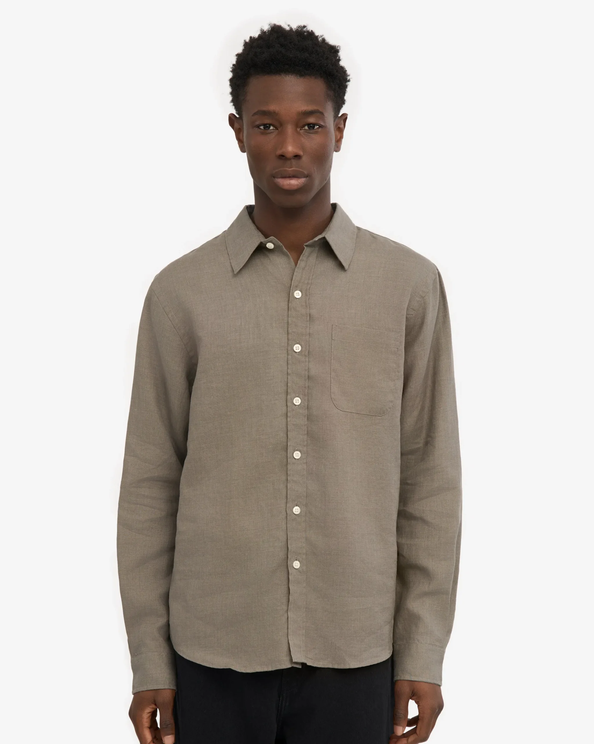 Linen Shirt - Navy Blue