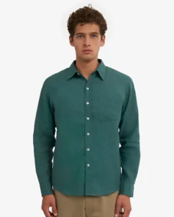 Linen Shirt - Ocean Green