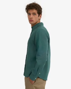 Linen Shirt - Ocean Green