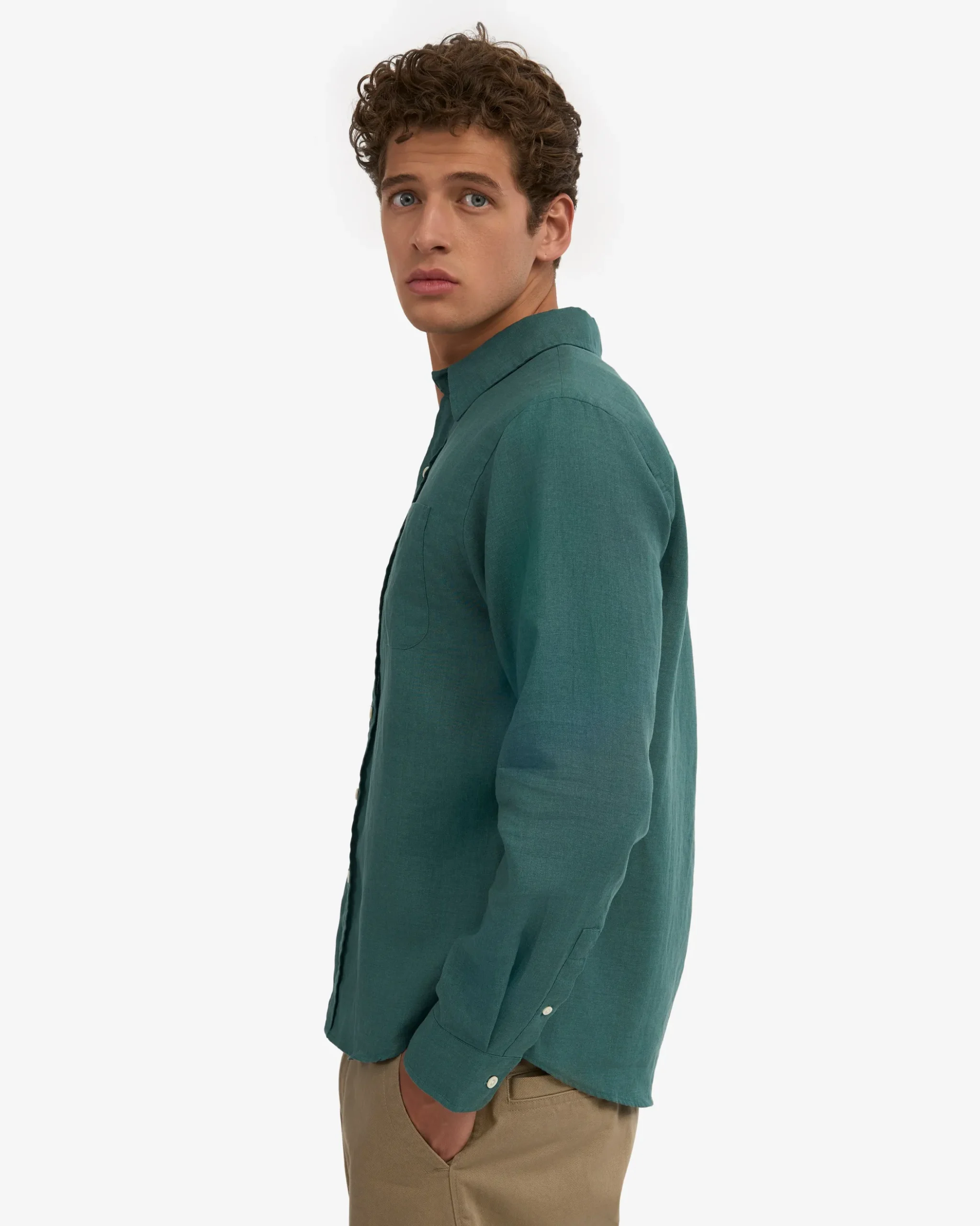 Linen Shirt - Ocean Green