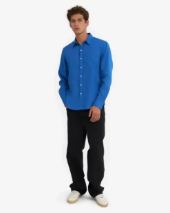 Linen Shirt - Pacific Blue