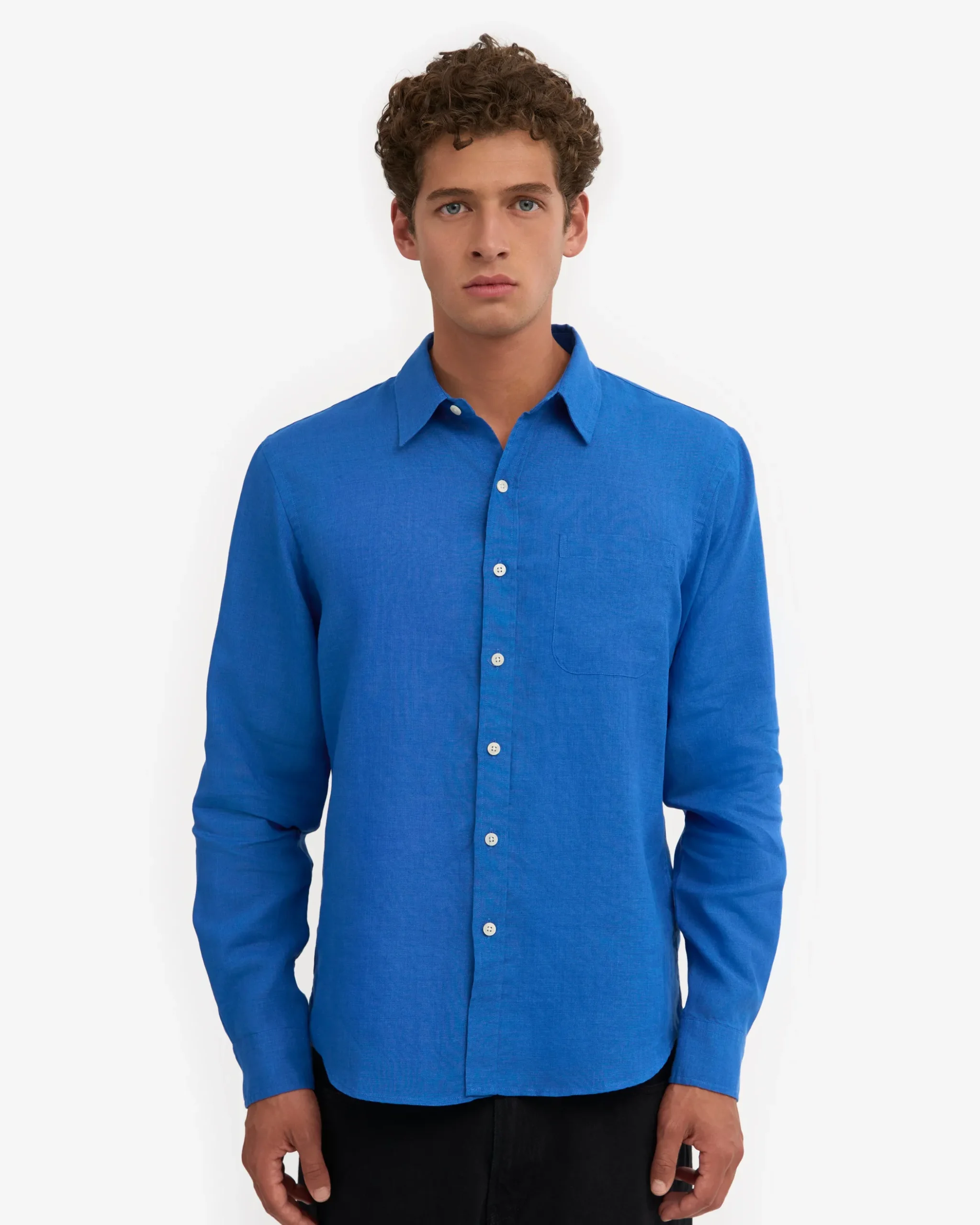 Linen Shirt - Pacific Blue