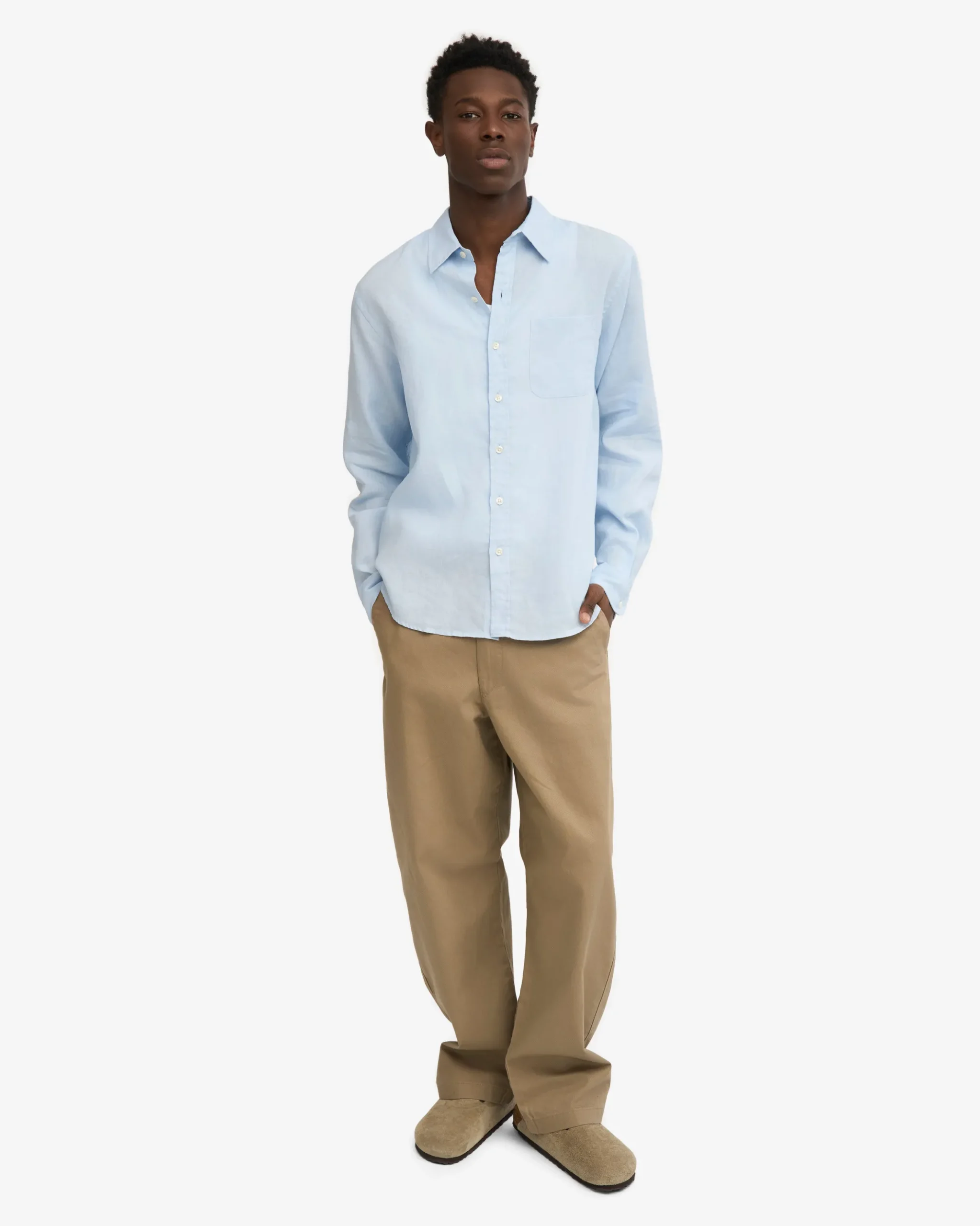 Linen Shirt - Polar Blue