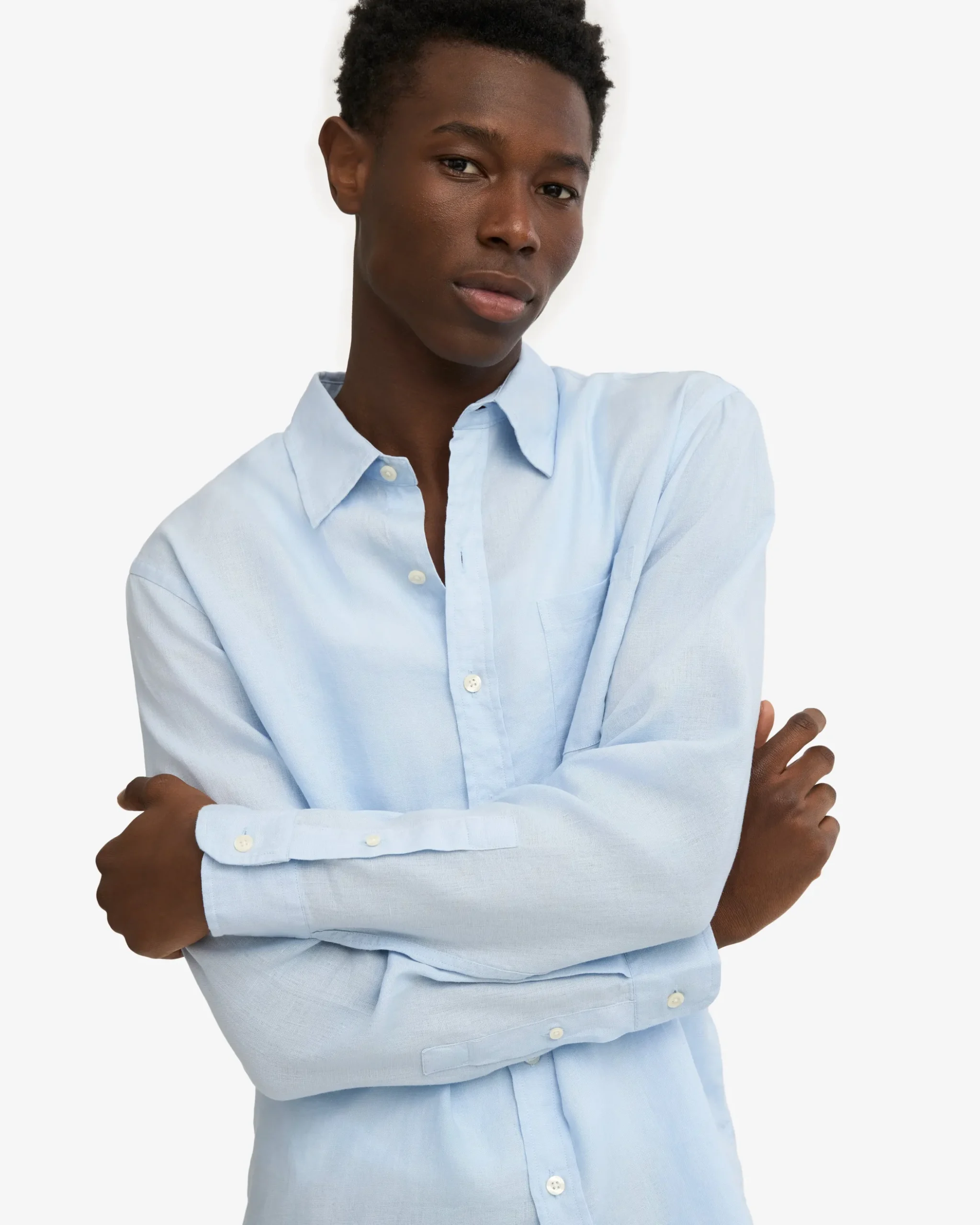 Linen Shirt - Polar Blue