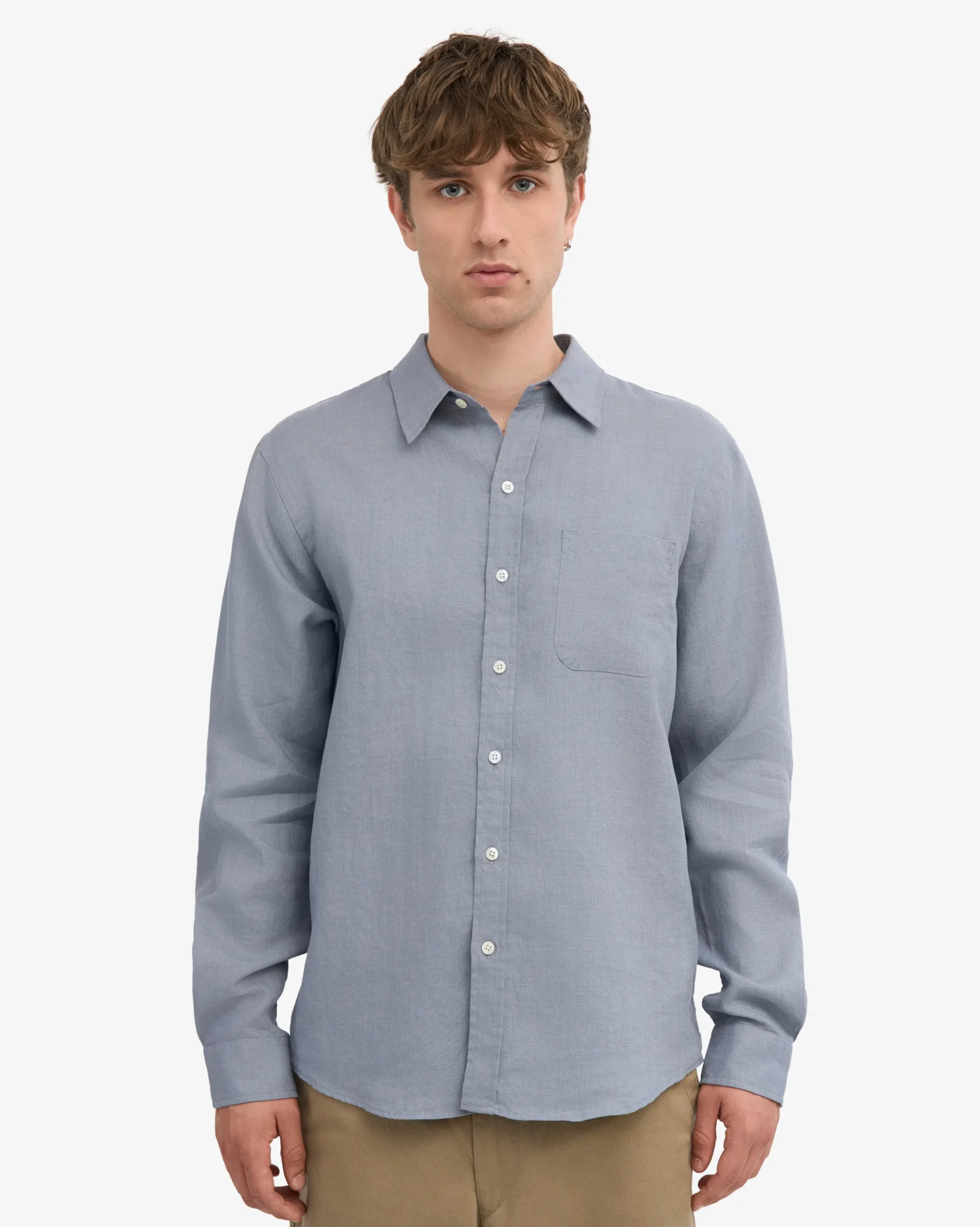 Linen Shirt - Steel Blue