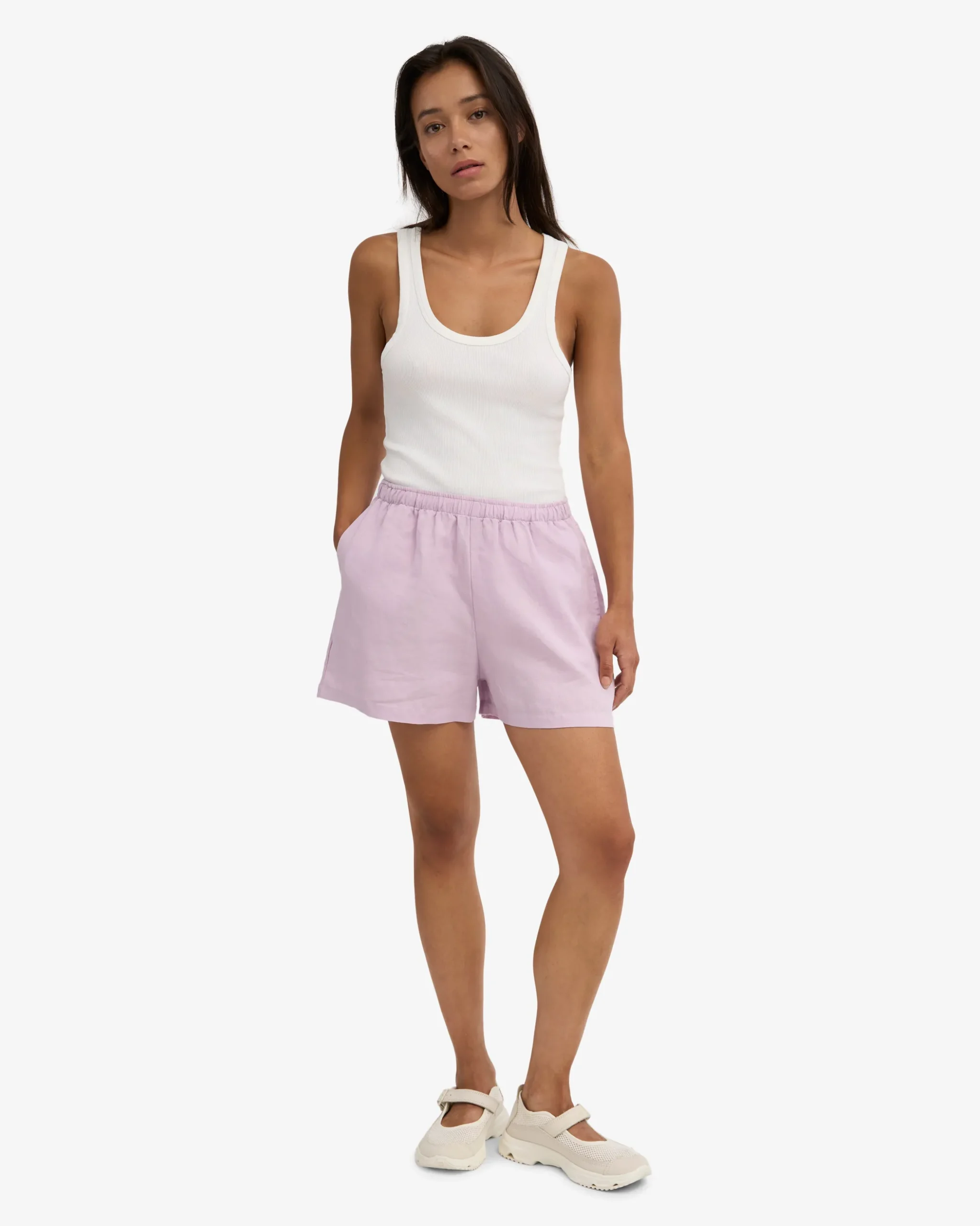 Linen Shorts - Cherry Blossom