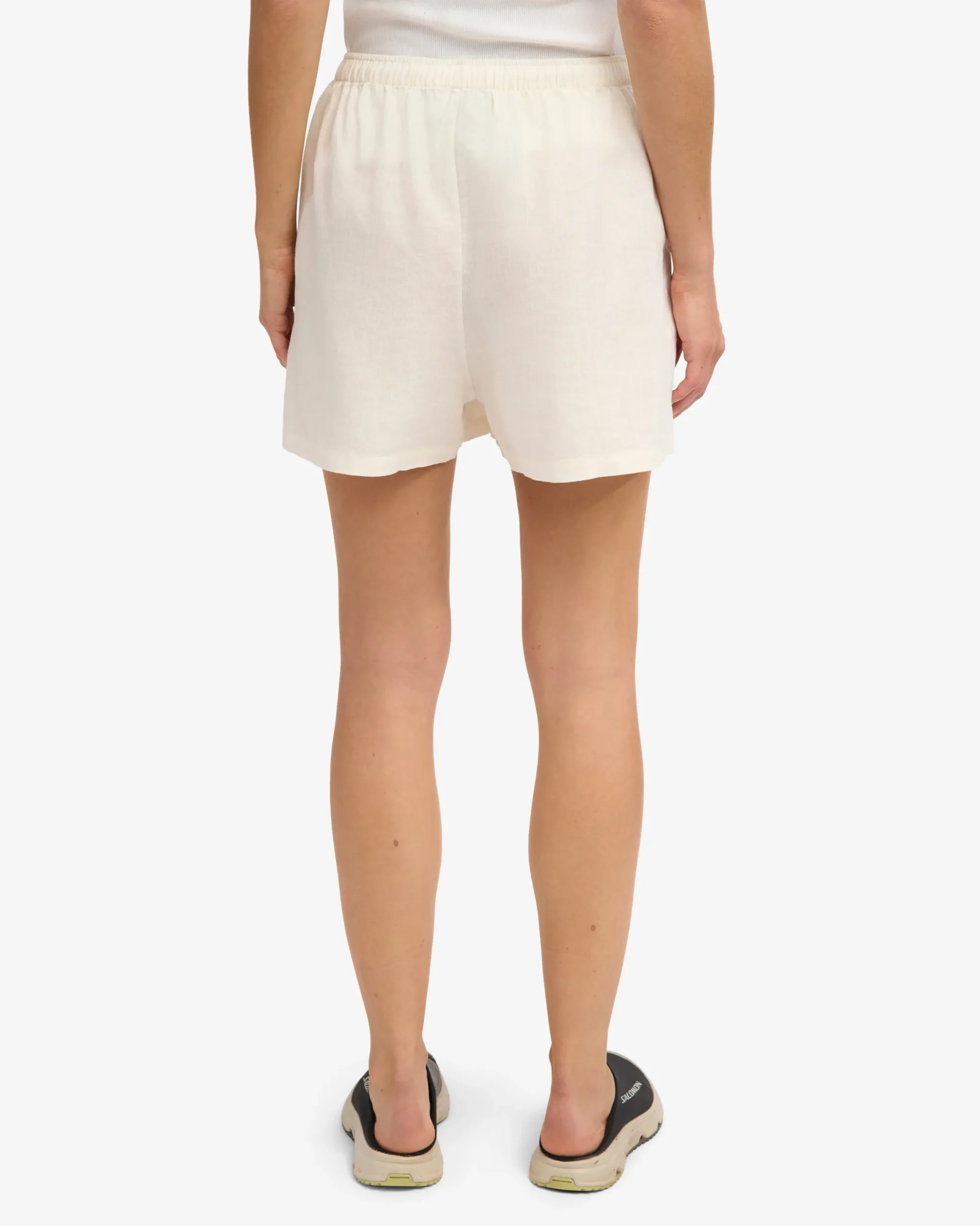 Linen Shorts - Ivory White