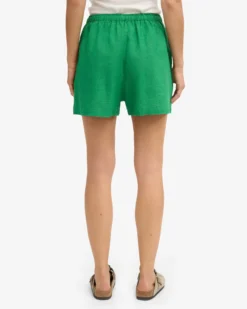 Linen Shorts - Kelly Green