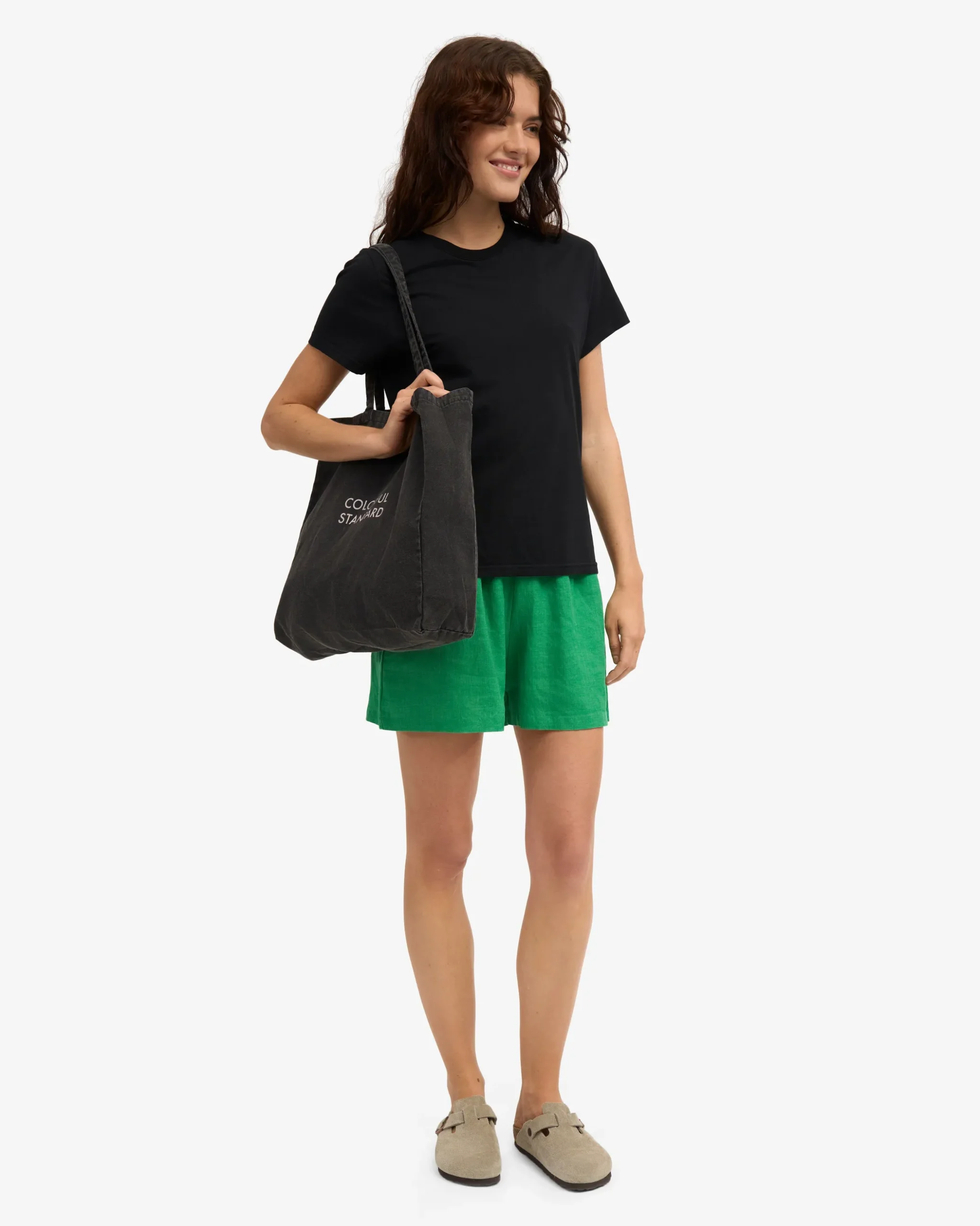 Linen Shorts - Kelly Green