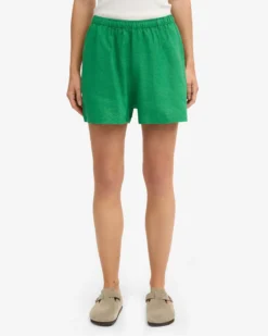 Linen Shorts - Kelly Green