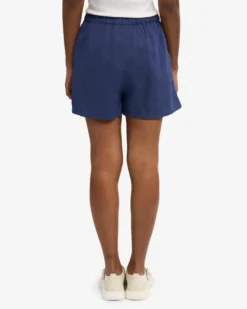 Linen Shorts - Navy Blue