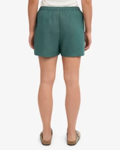 Linen Shorts - Ocean Green