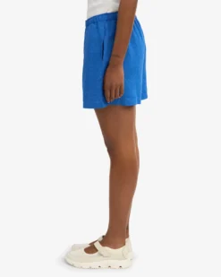 Linen Shorts - Pacific Blue