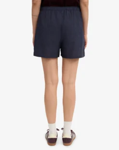 Linen Shorts - Petrol Blue