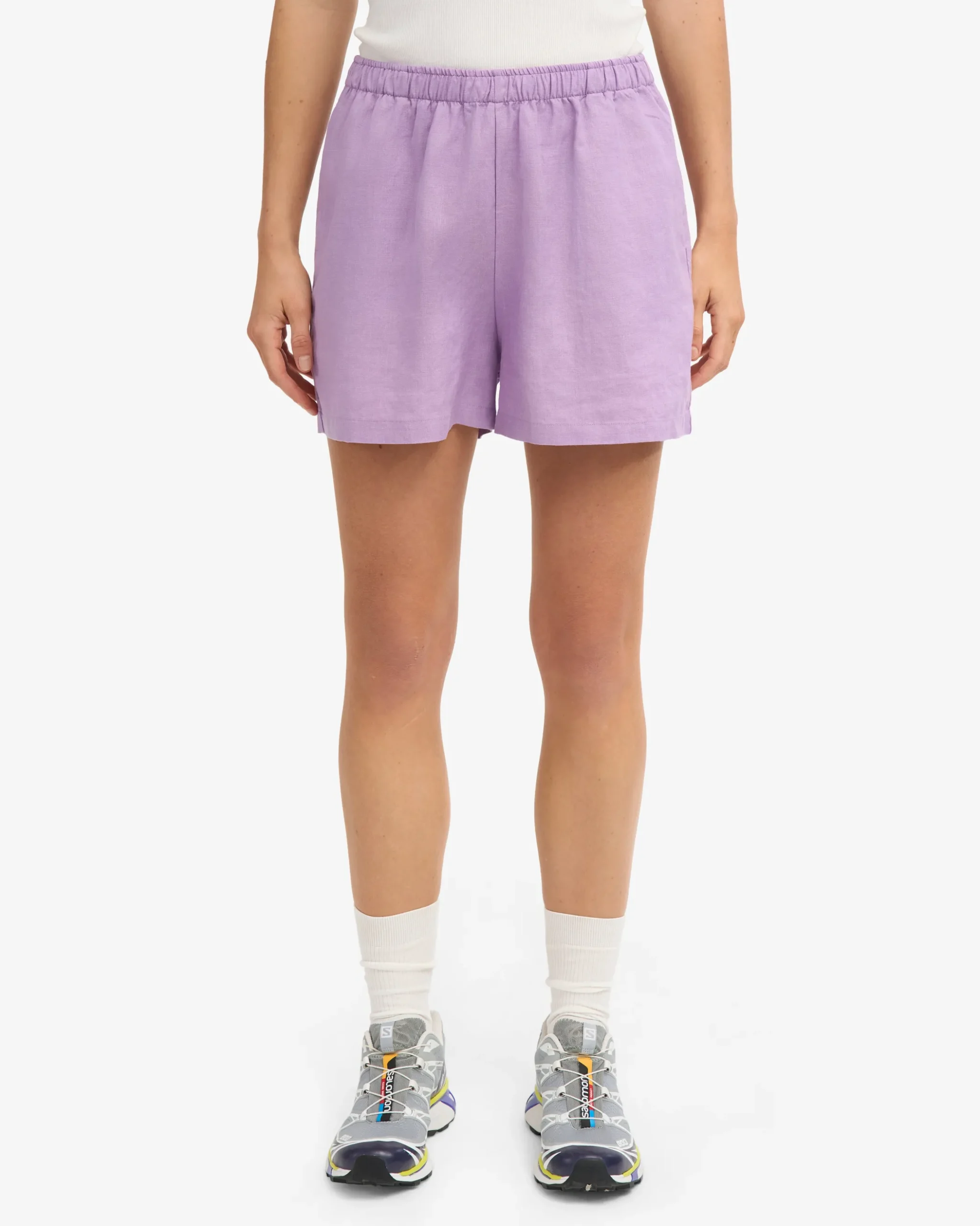 Linen Shorts - Soft Lavender