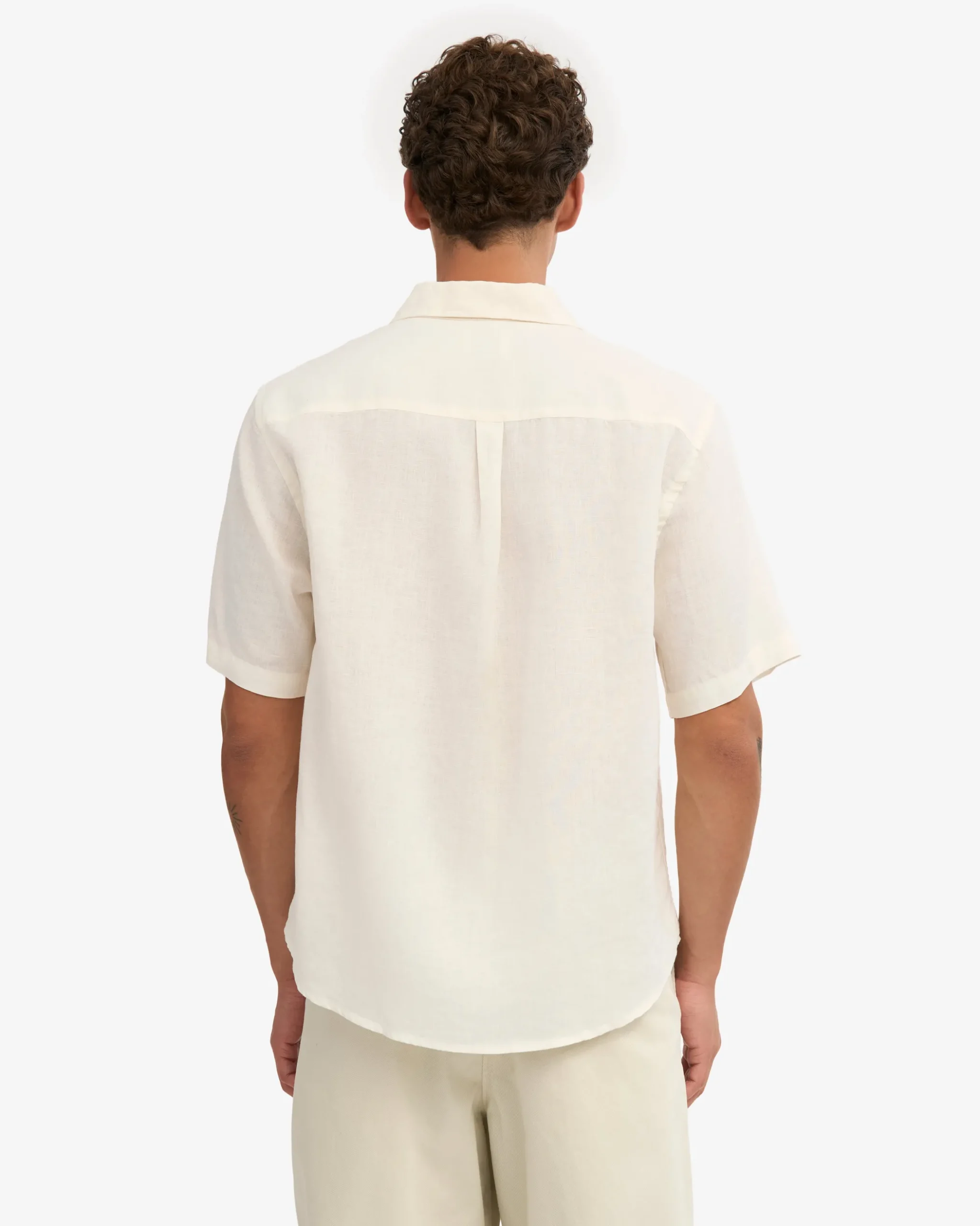 Linen SS Shirt - Ivory White