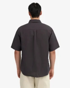 Linen SS Shirt - Lava Grey