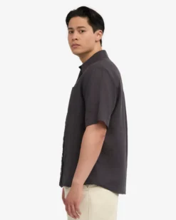 Linen SS Shirt - Lava Grey