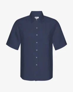 Linen SS Shirt - Marine Blue