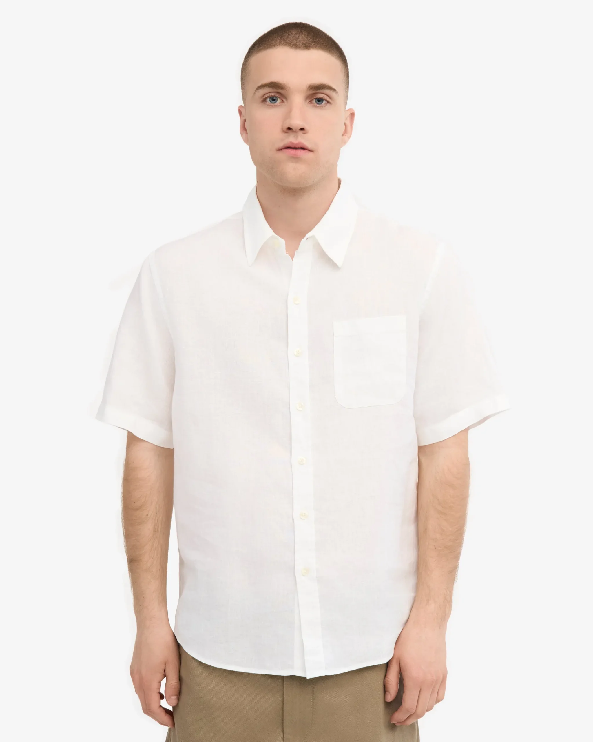 Linen SS Shirt - Optical White