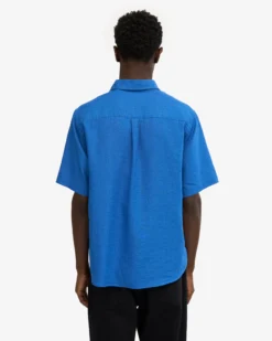 Linen SS Shirt - Pacific Blue