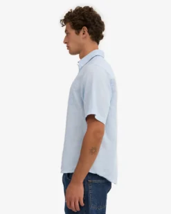 Linen SS Shirt - Polar Blue