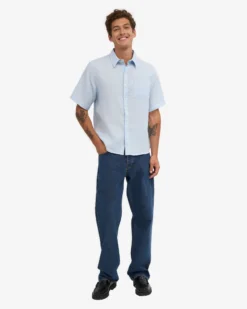 Linen SS Shirt - Polar Blue