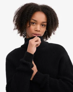 Merino Quarter Zip - Deep Black