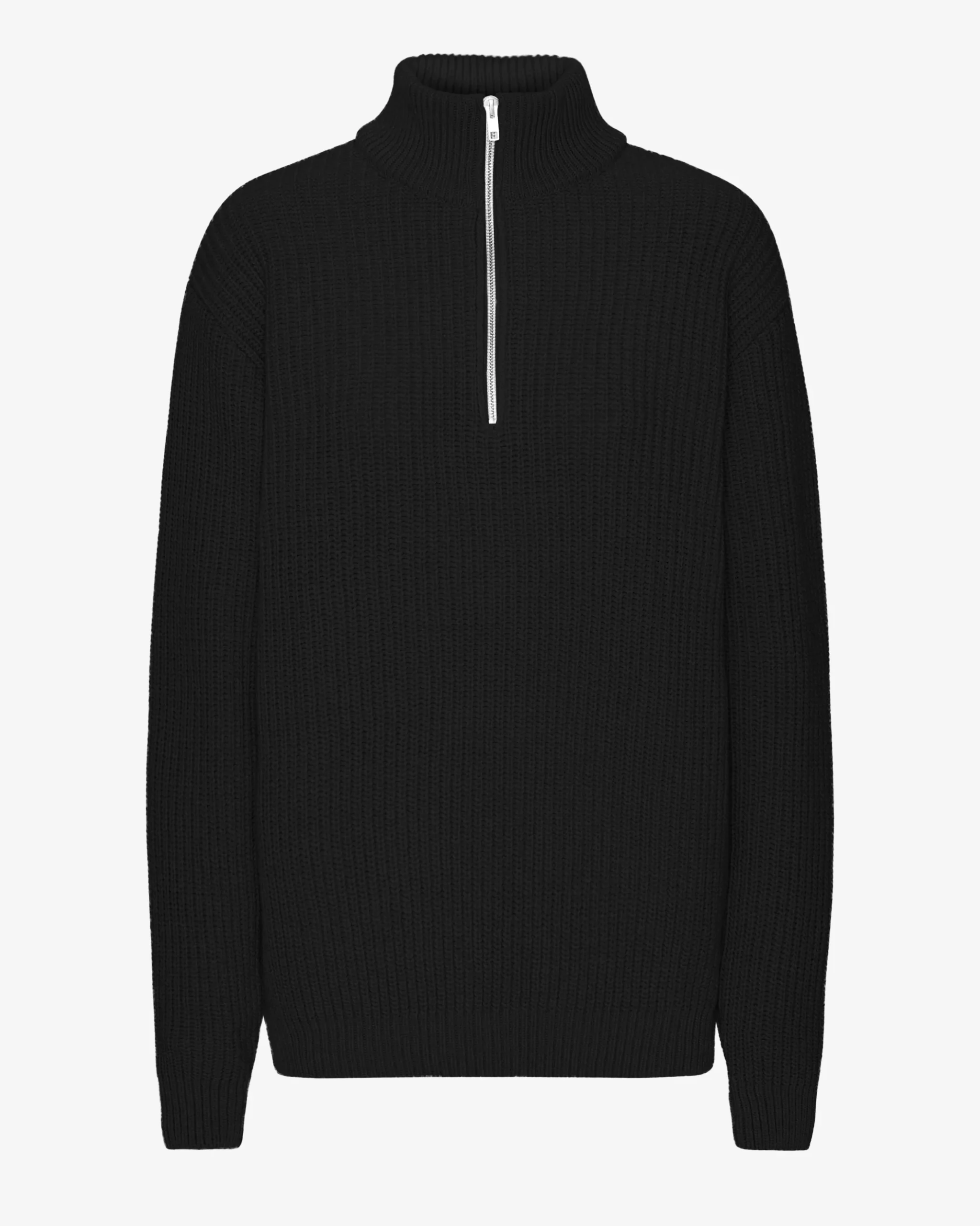 Merino Quarter Zip - Deep Black