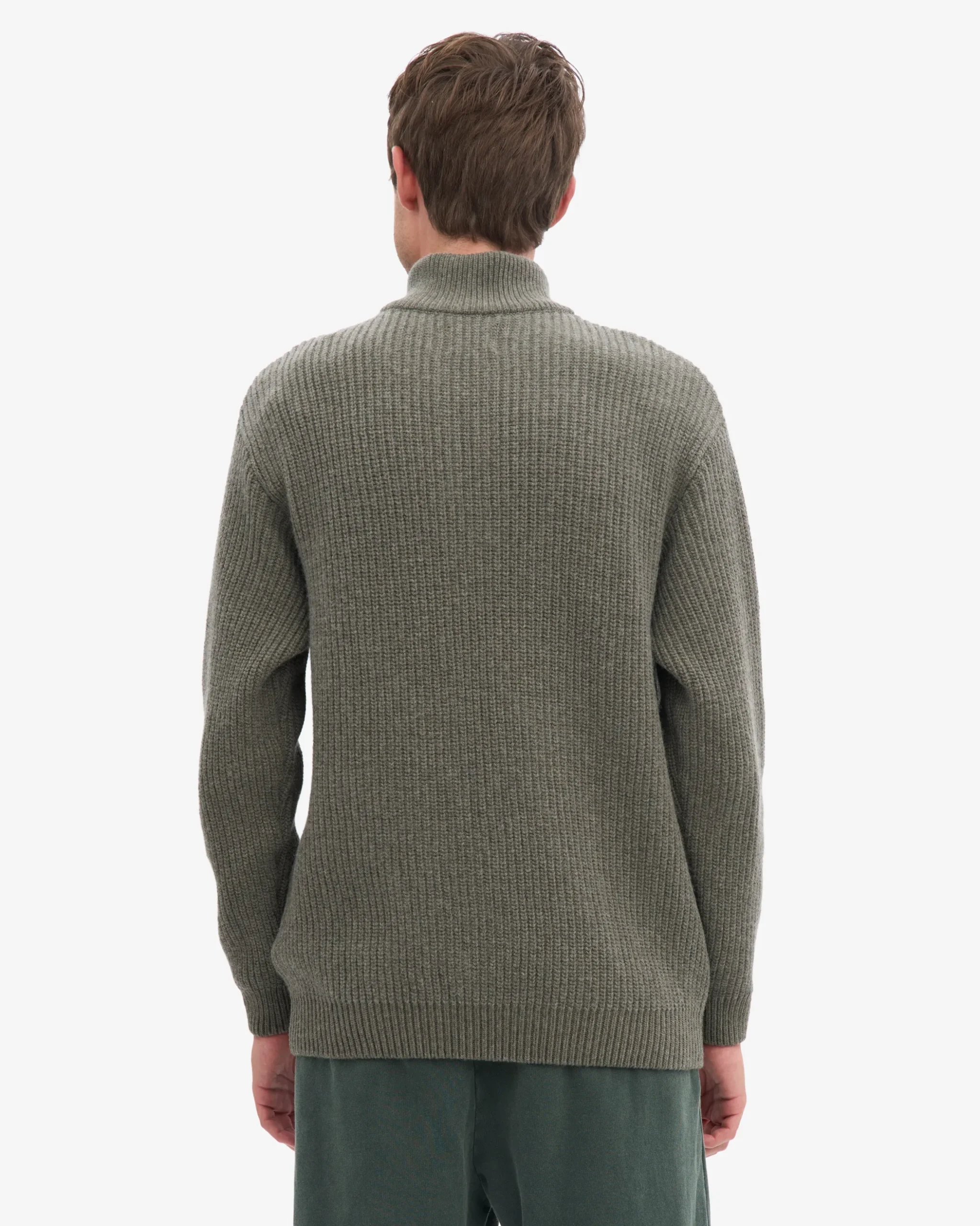 Merino Quarter Zip - Dusty Olive
