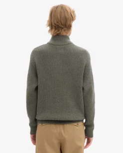 Merino Quarter Zip - Dusty Olive
