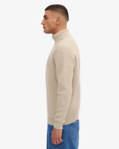 Merino Quarter Zip - Ivory White