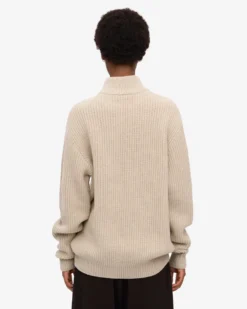 Merino Quarter Zip - Ivory White