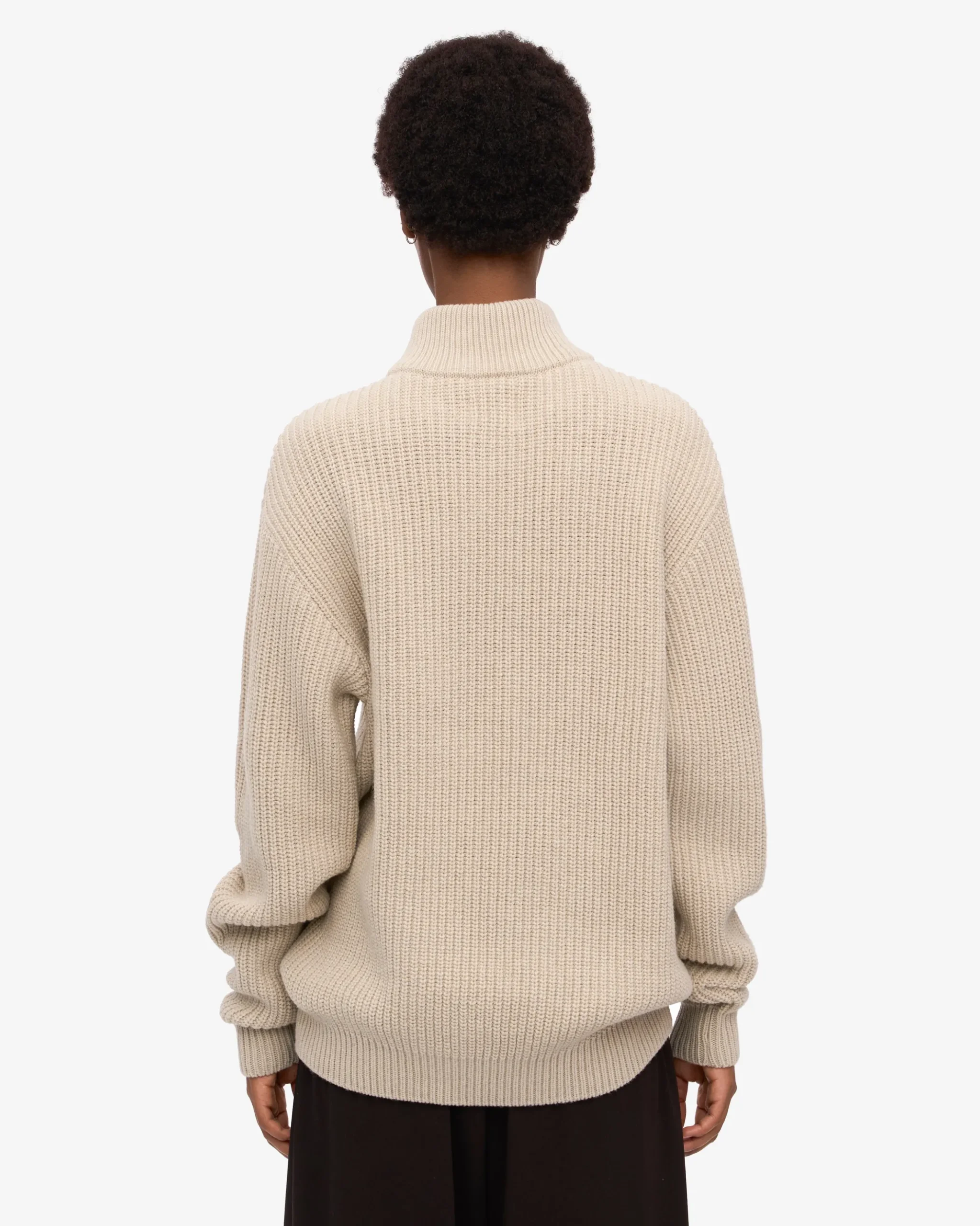 Merino Quarter Zip - Ivory White
