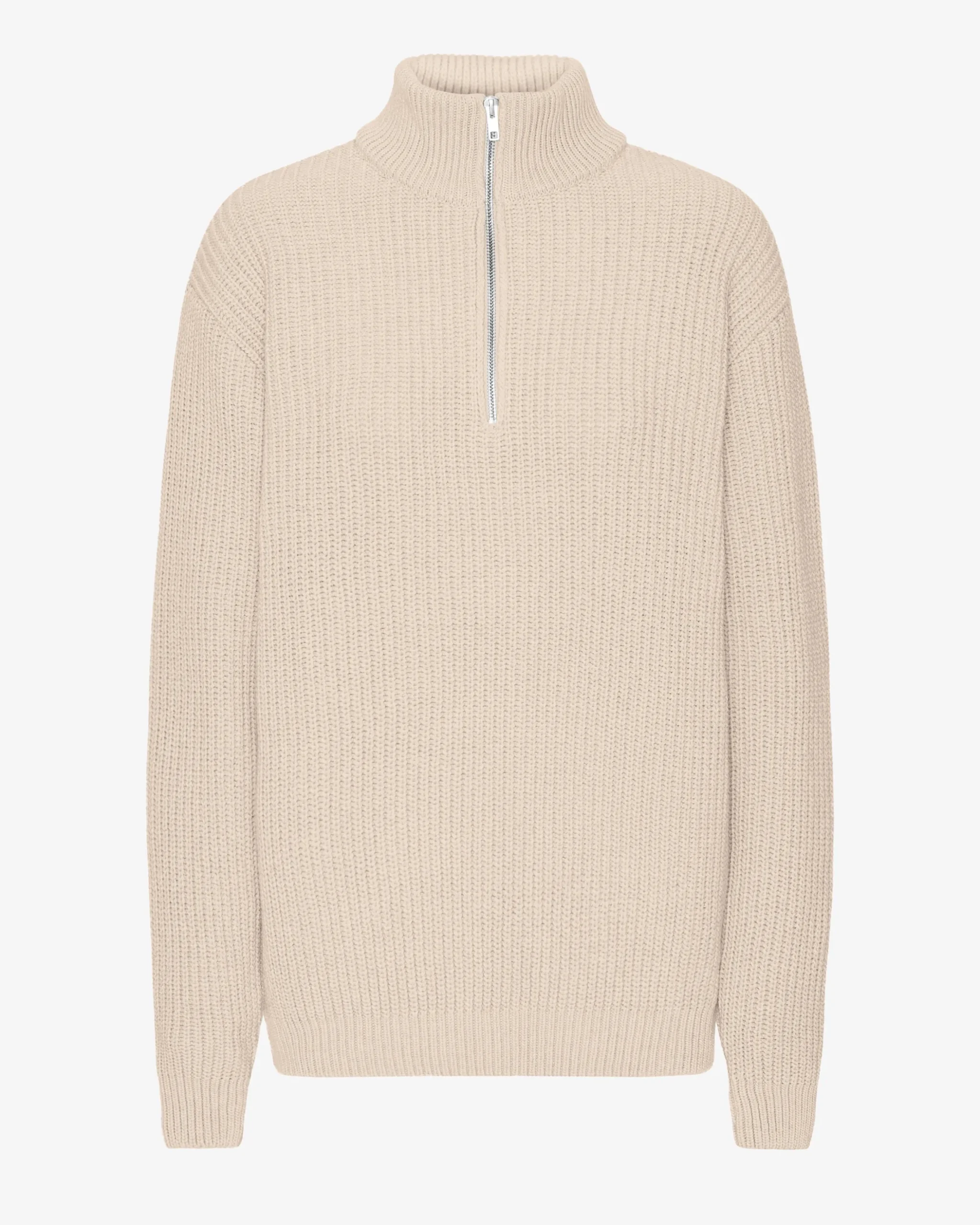 Merino Quarter Zip - Ivory White