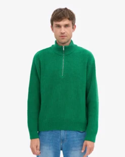 Merino Quarter Zip - Kelly Green