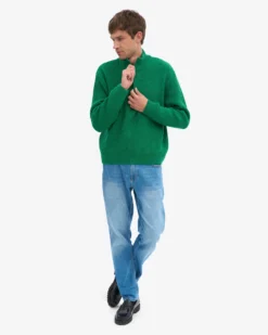 Merino Quarter Zip - Kelly Green
