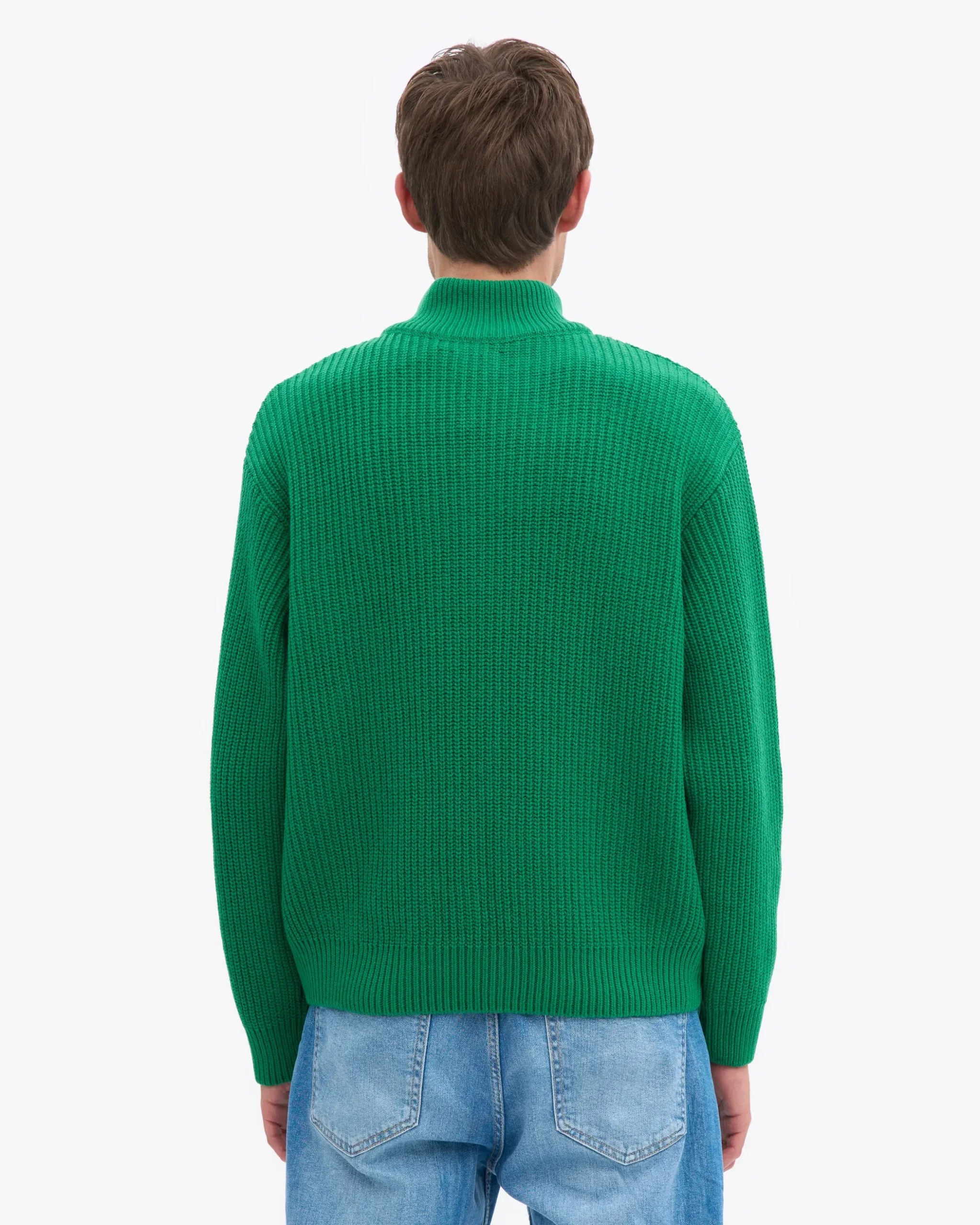 Merino Quarter Zip - Kelly Green