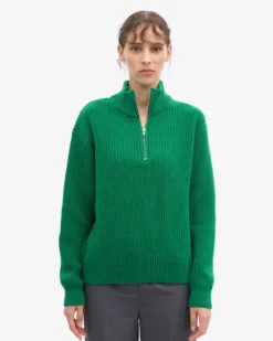 Merino Quarter Zip - Kelly Green