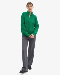 Merino Quarter Zip - Kelly Green
