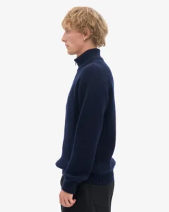 Merino Quarter Zip - Navy Blue