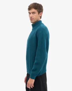 Merino Quarter Zip - Ocean Green